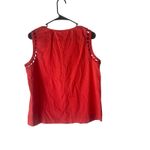 MELLODAY Mellowday‎ Women's Size Small Red Scallop Sleeveless Career Office Top Photo 4