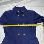 ZARA Woman navy double breasted 5 button military style pea coat sz L Photo 12