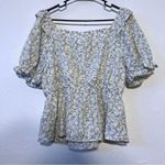 Hayden Embroidered Eyelet Ruffled Floral Top Size L Photo 2