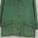 Vintage Ladies' Hooded Loose Fit Green Canvas Jacket Large Photo 10