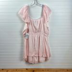 Arula Hayes Floral Pink Fit Flare Slip On Ruffle Cap Sleeve Romper 1X New Photo 3