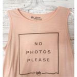 Planet Hollywood Women's Sleeveless No Photo Please Graphic Tank Top Peach Small Photo 3