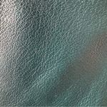 7 For All Mankind Green Faux Leather Pants Pockets zip button retro biker solid Photo 4