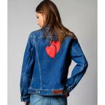 Zadig & Voltaire Kase Denim Heart Jacket in Dark Blue Small Photo 1