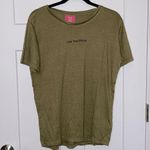 One Teaspoon NWT  OT Linen Wide Neck Short Sleeve Tee - Khaki Photo 1