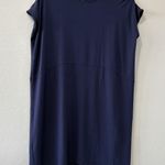 Eileen Fisher Navy Blue Short Sleeve Tunic Dress XS Organic Cotton, Tencel Modal Photo 0