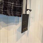 Japna  Black‎ And White Tweed Crop Top Size Medium Photo 3