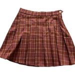 Princess Polly  Blush Pink Plaid Pleated Skirt Women Size 4 | 62-25 Photo 0