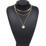 Trendy Gold Women 3-Three Layered Choker Necklace Fashion Jewelry - Party Photo 4