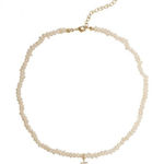 Zircon Cross Pearl Necklace Collarbone Chain Photo 0