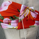 Mara Hoffman Abigail Bandeau Bikini Top Red Floral Photo 5