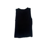 August Silk  Large Womens Ruched Silk Blend Sleeveless Top Black Stretch Career Photo 6