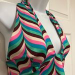 ZARA Satin Stripe Effect Cropped Halter Top Photo 6