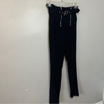 Rehab Black Straight Leg Women's Trousers with Gold Accents Photo 1