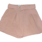 Blue Rain NWT Francesca's  High Waisted Shorts with Belt‎ Size Medium Photo 0