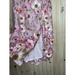 Lulus NWT  Unique Impression Pink 3D Floral Embroidered Halter Midi Dress Size M Photo 4