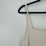 Ecote  Womens Cream‎ Medium Rayon Soft Girl Drawstring Waist Summer Jumpsuit Med Photo 3
