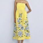 NWT Banjanan Yellow Strapless Dress SIMONA DRESS KILLARA BORDER Size M Photo 2