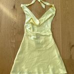 White Fox Boutique White Fox Mini Dress Halter Neck Truth Be Told Size M Lemon Photo 0