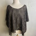 Love Sam #512  Oversized Eyelet Crop Top Photo 1