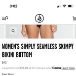 Volcom ‎ NWT Black Triangle Bikini Top + Simply SEamless Skimpy bottoms S M Photo 8