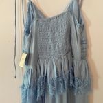 Free People NWT Intimately Light Blue Lace Kiki Slip Dress Sleeveless Women's XS Photo 8