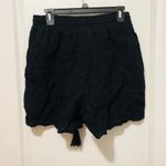 Solitaire Women's Shorts Eyelet Tassel Tie Elastic Waist Casual Black Large NWT Photo 6