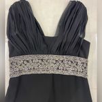 Marchesa Notte Black Maxi Silk Rhinestone beaded Gown Size 2 Photo 3