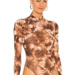 H:ours  Monroe Bodysuit in Brown Tie Dye Photo 0