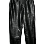 Abercrombie & Fitch Black Vegan Faux Leather Ankle Straight Leg Pants Size 29/8L Photo 0