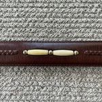 Vintage Brighton Dark Brown Leather Western Beaded Belt Size 42 Waist Photo 6