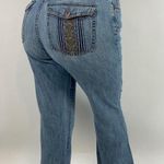DKNY  Blue Embroidered Patterned Soho Jeans Photo 2