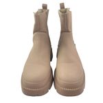 Dream Paris Dream Pairs Beige Leather Round Toe Chunky Platform Chelsea Ankle Boots Size 7.5 Photo 1