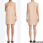 Theory  Utilitarian Linen Blend Shift Dress Rose Quartz Beige 2 Photo 2