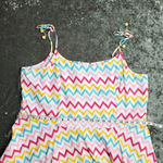 Unique Vintage  Multicolor Zig Zag Summer Dress Photo 5