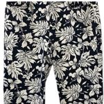 CHAPS Black & White Floral Cropped Ankle Pants Size 10 Photo 4