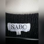 Sabo Skirt  Black Knit Loose Fit Crewneck Pullover Sweater S Photo 3