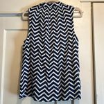 Escapada Escapade | Navy & White Chevron Tank Top Blouse Size Large Photo 3