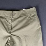 Ann Taylor 14 The Crop Mid Rise Slim Leg Ankle Flat Front Chino Green NWT Photo 3