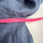 Worth Collective Cassidy 100% Linen On Off Shoulder Mini Dress in Denim Sz S Blue Photo 6