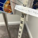 Colorful Patchwork Dress with Crochet Lace Sleeves White Size M Photo 5