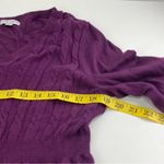 Liz Lange  maternity cable knit sweater purple XXL Photo 7