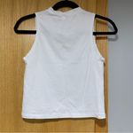 Yogalicious  Mock Neck Airlite Melissa Crop Tank in White - Size S Photo 1