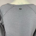 Athleta Athlete Sweatshirt Gray Long Sleeve Terry Lined Curved High Low Hem Top Size M Photo 4