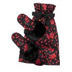 Victoria's Secret Black & Red Cherry Satin Slipper Photo 0