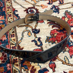 Anne Klein Vintage  Patent Leather Waist Belt V-Front Black Size S Photo 0