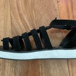 Steve Madden Black Suede Gladiator White Sole Sandal Photo 4