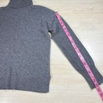 Halogen Cashmere Turtleneck Sweater Gray Size S Ribbed Long Sleeve Cozy Winter Photo 7