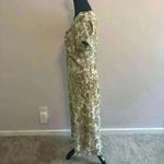 Petite Sophisticate Cream Paisley V Neck Maxi Dress Cottage Core Size 12 Petite Photo 4