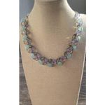 Vintage Marks & Spencer glass & Crystal Twisted Necklace M&S Necklace Sz 20” Purple Photo 2
